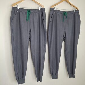 Figs Set of Two Graphite Tansen Jogger Scrubs Size XXL